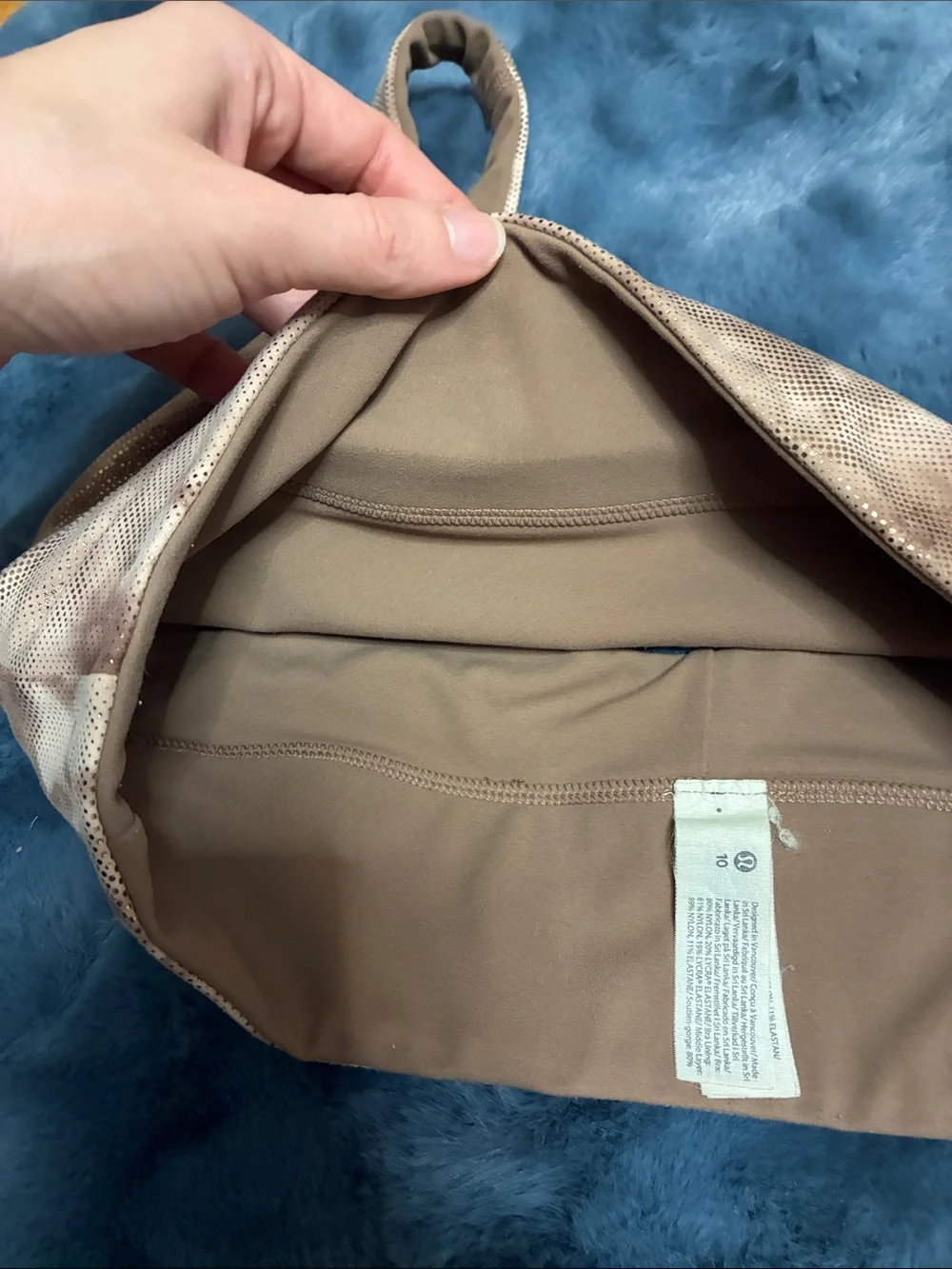 Lululemon Reversible Align Brown Shimmering Sports Bra - A/B Cup